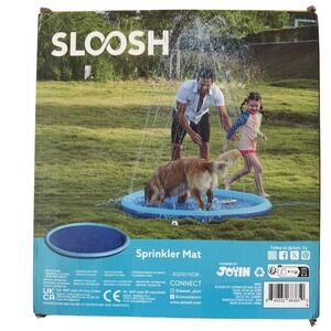 New Sloosh‎ 5ft Sprinkler Mat Blue Inflatable Splash Pad for Kids and Pets 40991